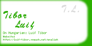 tibor luif business card